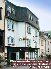 Assmannshausen am Rhein, Blick in die Niederwaldstra�e