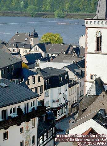 Assmannshausen am Rhein, Blick in die Niederwaldstraße